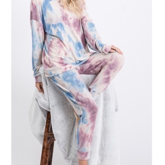 New trendy comfy tie dye sweatsuit - Picture 7 of 7